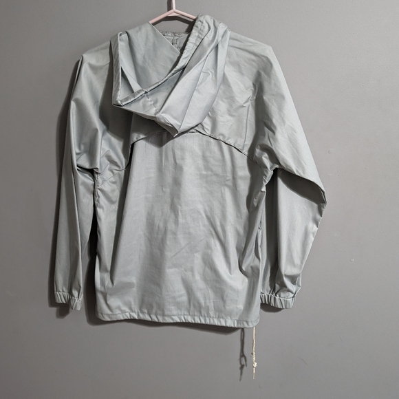 NWOT ID Vintage pullover windbreaker mens size 34 grey with front pocket - Picture 9 of 11